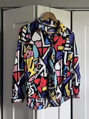 Big Dart Amazon Multicolor Pop Shirt Blouse